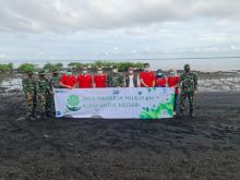 Jasa Raharja lakukan penanaman pohon di lahan konservasi mengrove di Kota Dumai, Provinsi Riau