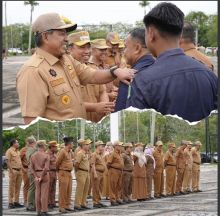 Apel Perdana Pasca Lebaran, Bupati Alfedri Tekankan Semangat Baru dan Integritas untuk Siak Maju