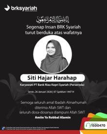 Ucapan duka wafatnya Siti Hajar