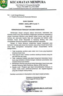 Camat Mempura Imbau Warga Waspada Ancaman Hewan Buas