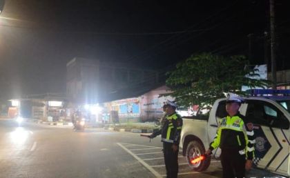 Satlantas Siak Intensifkan Pengawasan Jalur Strategis Malam Hari