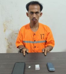 Barang Bukti Hampir 2 Gram Satu Pelaku Narkoba Diamankan Polsek Pinggir