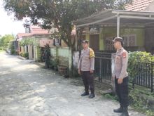 Mudik Tenang, Polsek Tualang Aktifkan Patroli Pemukiman Warga