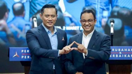 Ketum Demokrat Agus Harimurti Yudhoyono dan Anies Baswedan. Sumber: detik.com