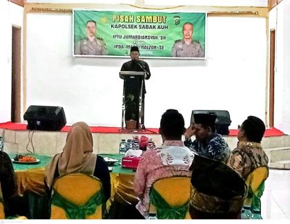 Haru Pisah Sambut Kapolsek Sabak Auh, Sinergi Jadi Kunci Kamtibmas