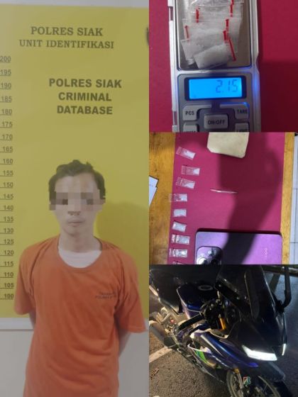 Polres Siak Bongkar Peredaran Sabu, Bandar Ditangkap, Pemasok Diburu