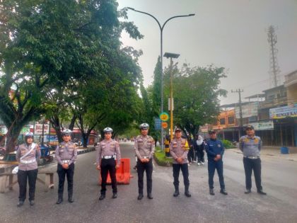 Polsek Tualang Kawal CFD Perawang, Olahraga Makin Nyaman