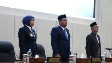 Wakil Bupati Indragiri Hilir, Yuliantini, menghadiri Rapat Paripurna ke-7.