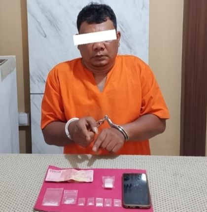 Polisi Ringkus Pelaku Narkotika di Pematang Pudu, 7 Paket Sabu Disita