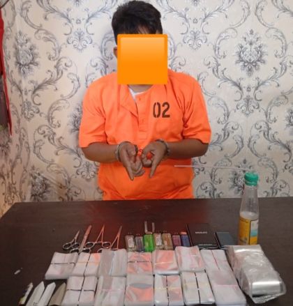 Grebek di Teluk Lecah Satu Pelaku Narkoba Diamankan Polsek Rupat