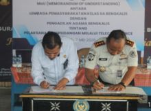 Tingkatkan Kualitas Pelayanan Publik, PA dan Lapas Bengkalis Teken MoU