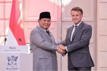 Presiden Prabowo Subianto dan Presiden Prancis Emmanuel Macron. Sumber: Antara