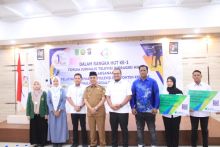 Ketua DPRD Kabupaten Indragiri Hilir (Inhil), Iwan Taruna, ST., M.Si menghadiri kegiatan Pelatihan Jurnalistik Televisi dan Konten Kreator di Aula Hotel Harmona Inn, Jalan Kartini Tembilahan.