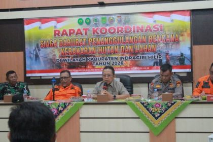 Anggota Komisi II DPRD Kabupaten Indragiri Hilir, H.M. Yusuf Said, S.E., M.M menghadiri kegiatan Rapat Koordinasi Siaga Darurat Penanggulangan Bencana Kebakaran Hutan dan Lahan (Karhutla) di Aula Kantor Badan Perencanaan Pembangunan, Riset dan Inovasi Daerah (Bapperida).