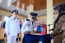 Pelantikan Pj Penghulu Kampung Persiapan Makmur Jaya dan Sungai Gelugur Digelar di Kandis
