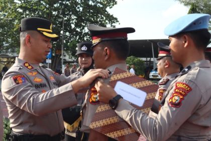 Kapolres Bengkalis Pimpin Sertijab, Kapolsek Mandau, Kasat Intelkam dan Kasat Binmas