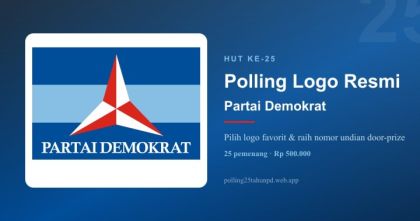 Jejak pendapat HUT Partai Demokrat ke-25. Sumber: x.com