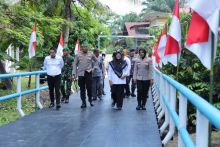 Jembatan Merah Putih Presisi di Merempan Hulu Resmi Difungsikan, Bupati Afni Apresiasi Dukungan Polri