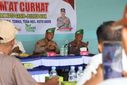 Kapolres Siak Gelar Jumat Curhat dan Green Policing, Warga Diajak Jaga Kamtibmas