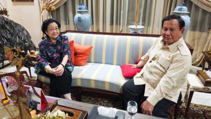 Presiden Prabowo Subianto dan Ketum PDIP Megawati Soekarnoputri. Sumber: tempo.co