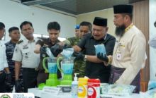 Anggota DPRD Bengkalis Turut Musnahkan Barang Bukti Narkoba di Polres Bengkalis