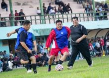Hari Jadi Bengkalis, Ketua DPRD Septian Nugraha Tampil Pada Fun Footbal