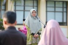 Bupati Siak Afni Pimpin Apel Pagi Bersama Perangkat Daerah di Kantor Baperida