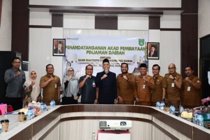 Usai Penandatanganan Akad Pembiayaan Pinjaman Daerah Pemerintah Kota Dumai Kerja Sama dengan BRK Syariah