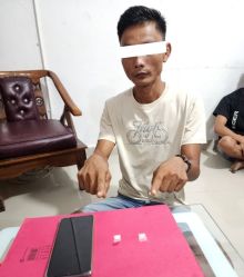 Pelaku Narkoba M Tak Berkutik Saat Diringkus Tim Opsnal Polsek Mandau