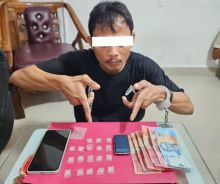 Pengedar Narkoba di Kabupaten Bengkalis Diborgol Polisi Serta 18 Paket Sabu