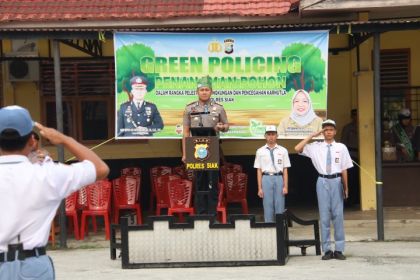Police Go to School, Kapolres Siak Kampanyekan Green Policing dan Simulasi Penanganan Karhutla