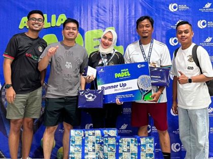 Tim Padel BRK Syariah yang berhasil menjadi juara 