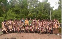 Kwarcab Pramuka Bengkalis Gelar Aksi Cinta Lingkungan di Kawasan Mangrove