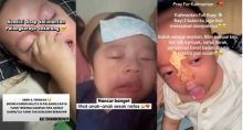 Potret Bayi di Kalimantan yang Menderita Akibat ISPA. (Tayngkapan LAyar/TikTok)