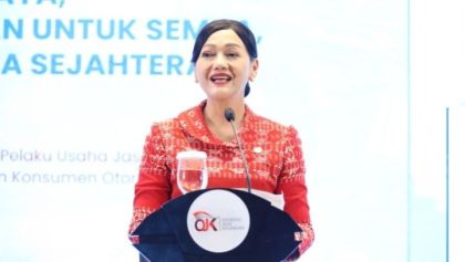 Ketua Dewan Komisioner OJK Friderica Widyasari Dewi. (Tangkapan Layar/Sekretariat Presiden)