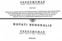 Pemkab Bengkalis Buka Program Beasiswa Tahfidz dan Mahasiswa Berprestasi Tahun 2026 